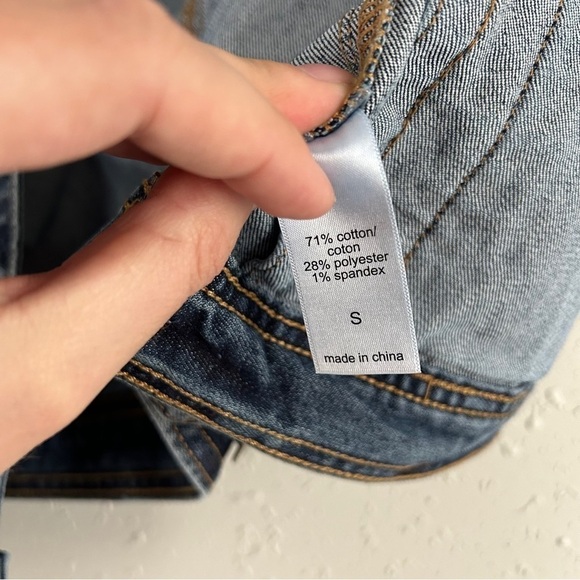 Maurices Denim Vest Western Country Concert Summer Bohemian Casual Small - Picture 3 of 7